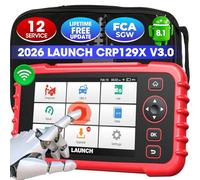 LAUNCH CRP129X V3.0 OBD2 Scanner, ABS SRS Transmission Engine Diagnostic Tool with 12 Service Functions, Lifetime Update, Auto VIN, Battery Test