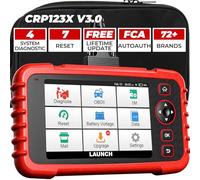 LAUNCH OBD2 Scanner CRP123X V3.0 2026 Version. ABS SRS Engine Transmission Car DiagnosticTool, 7 Service Functions, Lifetime Free Update, Battery Test