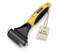 *LAUNCH SALE* Pet Republique ® Professional Dematting Comb Rake - Dual Sided 12+23 Teeth Mat Brush Splitter - for Dogs, Cats, Rabbits, Any Long Haired Breed Pets
