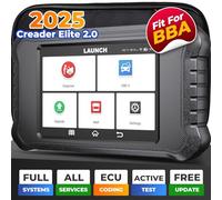 LAUNCH X431 Creader Elite 2.0 BBA OBD2 Car Scanner for B-M-W/Mercedes-Ben-z/V-W/Au-di/May-bach/Mini/Rolls-Royce, Full System Bidirectional Scan Tool, ECU Coding, Full Reset Services, Free Update