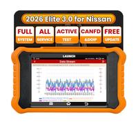 LAUNCH X431 Elite 2.0 PRO fit for Nissan Bi-Directional Scanner, 2025 Upgrade Configure All Reset Full System Diagnose, AUTOVIN, Full OBD2 Functions for Nissan/for Inifitini/for GTR