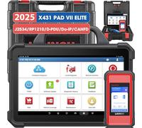 LAUNCH X431 PAD VII, 2025 J2534 Reprogramming Tool, ECU Online Coding, Topology Map Intelligent Diagnostic Scanner, 2 Years Free Update, Upgraded of X431 PAD3/ V+, 60+ Services, Bi-Directional Control