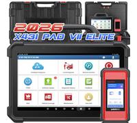 LAUNCH X431 PAD VII, J2534 Reprogramming Tool, ECU Online Coding, Topology Map Intelligent Diagnostic Scanner, 2 Years Free Update, Upgraded of X431 PAD3/ V+, 60+ Services, Bi-Directional Control