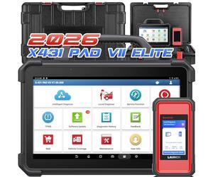 LAUNCH X431 PAD VII, J2534 Reprogramming Tool, ECU Online Coding, Topology Map Intelligent Diagnostic Scanner, 2 Years Free Update, Upgraded of X431 PAD3/ V+, 60+ Services, Bi-Directional Control