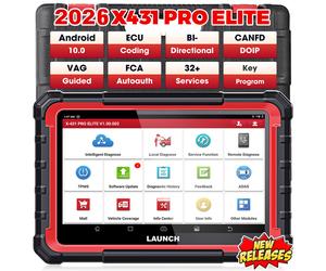 LAUNCH X431 PRO ELITE 8 inch Car Diagnostic Tools Auto OBD OBD2 Scanner All System CAN FD/DOIP Active Test 31 Reset ECU Coding