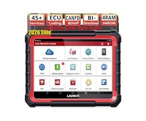 LAUNCH X431 Pro Elite Diagnostic Tool, Bi-Directional OBD2 Scanner, ECU Online Coding, Full System, 45+ Resets Services, CANFD&DOIP, FCA, with 2 Years Update
