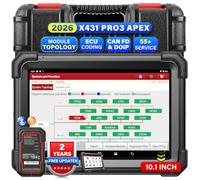 LAUNCH X431 PRO3 APEX OBD2 Scanner Wireless Diagnostic Tool with DBScar VII, OEM Topology Mapping, Online Coding, CANFD DoIP, 55+ Services, AutoAuth FCA SGW,10.1 Inch
