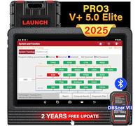 LAUNCH X431 PRO3 V+ 5.0 2025 Upgraded Bidirectional Scan Tool, OEM Topology Map, Scan HD Trucks, AutoAuth for FCA SGW, ECU Coding, 55+ Services, All System Diagnose, 2-Year Free Update, CAN FD