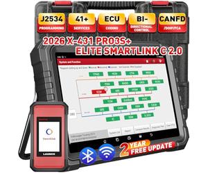 LAUNCH X431 PRO3S+Elite SmartlinkC 2026 Launch Diagnostic Tool Intelligent OE Topology, 50+ Service Full System Bidirectional Car Diagnostic Tool ECU Coding, Active Test, CANFD/DOIP/J2534,2 Yrs Update
