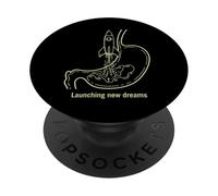 Launching New Dreams Rocket Stomach Design PopSockets Adhesive PopGrip