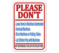Laundromat Rules & Liability Metal Tin Sign Not Responsible For Lost Or Stolen Items Creative Tin Signs Retro Wall Decor for Home Club Cafe Office Garden Man Cave Decor 8x6 inch