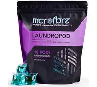 LAUNDROPOD Next Generation Microfibre Wash Detergent Pods - Restores & Cleans Up to 8kg of Towels Per Pod, Fully Biodegradable, Eco-Friendly Laundry Solution - 18 PODS