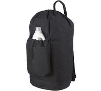 Laundry Bag Backpack, Laundry Bag with Adjustable Shoulder Straps and Front Pocket, Durable Clothes Backpack Hamper Bag with Drawstring Closure for Travel, College, Laundromat (Black), Black