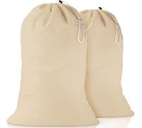 Laundry Bag Large 60 X 90 CM Heavy duty 100% Cotton Canvas natural color fabric Draw Strings Organizer travel camp home college Dorm Dirty cloth plain Big Santa Sacks storage (2)