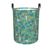 Laundry Bag Mushrooms And Flowers Decorative Dirty Clothes Basket Durable Washing Storage Bins For Dormitory Bedroom Toys 40X50Cm