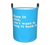 Laundry Bag Wore It Once Don'T Want To Hang It Back Up Round Washing Storage Bins Collapsible Dirty Clothes Basket For Room Décor Bedroom Toys 34X42Cm