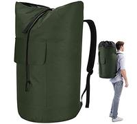 Laundry Bag Extra Large Heavy Duty, 115L Laundry Backpack Bag, Sturdy Laundry Bag with Straps, Army Green Laundry Bag for College, Top Loading Duffle Bag for Camp, Dorm, Apartment, Laundromat