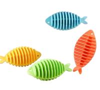 Laundry Ball Silicone Fish Cloth Hair Anti-tangle Cleaning Tools Pet Hair Remov Washing Machine Catcher Laundry Accessories(A -5pcs random)