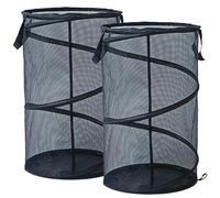 Laundry Basket 2Pcs 14x23in Foldable Collapsible Pop-Up Laundry Baskets with Handle and Tie Fine Mesh Breathable Hamper for Home Dorm | Pop-Up Basket