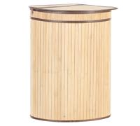 Basket BADULLA Bamboo Wood Light Brown 57 L