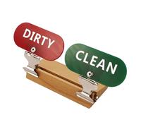 Laundry Basket Clean & Dirty Labels Red and Green Stainless Steel Clips,Clean Dirty Sign Indicator for Inside the Dishwasher Laundry Basket Tags Guest Bathroom Laundry Room Special Signs (Green red)