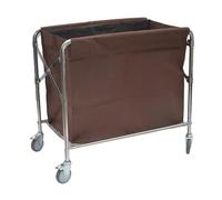 Laundry Basket Collapsible Industrial Waterproof Oxford Cloth Laundry Cart with Wheels Foldding Extra Large Oxford Cloth Hamper for Commercial Home Laundry Bedroom(Gray)