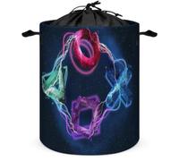 Laundry Basket, Collapsible Waterproof Oxford Cloth Dirty Clothes Basket, Gaming Graffiti Football Pattern, Washing Basket, Bath Toy Storage Basket, Boys Teenager Bedroom Decor (Colour 7,44x35cm)