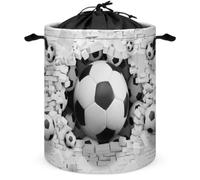 Laundry Basket, Collapsible Waterproof Oxford Cloth Dirty Clothes Basket, Gaming Graffiti Football Pattern, Washing Basket, Bath Toy Storage Basket, Boys Teenager Bedroom Decor (Colour 6,44x35cm)