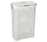 Cream CURVER 40 ltr Rattan Style laundry hamper, 3 colours available