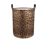 Laundry Basket Custom Leopard Print Laundry Basket Collapsible Large Clothing Storage Bin Animal Skin Baby Hamper for home use(1pc,50x40 cm)