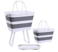Laundry Basket | Foldable Storage 26 L Space Saving Laundry Basket | Tall Laundry Basket and Basin | For Home Bathroom Kitchen Playroom Toys Food Fruit Vegetable Fabric Towel Laundry And