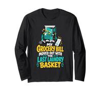 Laundry Basket Grocery Bill Humor Long Sleeve T-Shirt