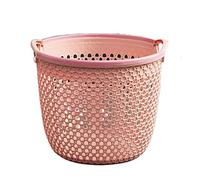 Laundry Basket Hamper 2pcs Portable Laundry Basket Plastic Dirty Clothes Storage Fruit And Vegetable For Spaces(Pink)