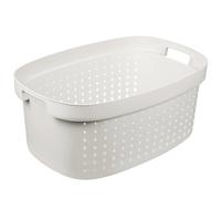 Laundry Basket Plast Team 42L White Ergonomic Seoul 60320801