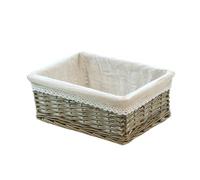Laundry Basket Handmade Rattan Storage Baskets Household Items Snacks Fruit Debris Laundry Finishing Willow Storage Basket for home use(Color09,30x21x12cm)