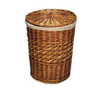 Laundry Basket, Handwoven Rattan Laundry Hamper With Lid With Liner Bag, Round Wicker Large Laundry Hamper For Organizing Clothes Children's Toys Books