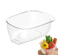 Laundry Basket - Kitchen Basket | Vegetable Strainer | Fruit Washing Bowl, for Washing Vegetables, Kitchen Strainer with Bowl, Pasta Strainer and Draining Board, Transparent Vegetable