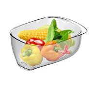 Laundry Basket - Kitchen Basket | Vegetable Strainer | Fruit Washing Bowl, Kitchen Aid for Washing Vegetables, Kitchen Strainer with Bowl, Pasta Strainer and Draining Board, Transparent Vegetable
