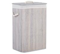Laundry Basket KOMARI Bamboo Light Grey 72 L