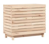 Laundry Basket Laundry Hamper with Lid Laundry Sorter Solid Wood Pine vidaXL