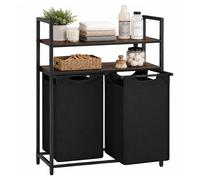 Laundry basket, laundry sorter, bathroom shelf with 2 pull-out laundry bags
