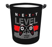 Laundry Basket Next Level Gamer Joypad Washing Basket 34x42cm,Round Clothes Storage Basket Storage Dirty Clothes Hamper Durable For Bedroom Toys Storage Nusery Room