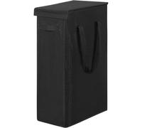 Laundry Basket On Wheels 1PCS Laundry Basket With Wheels And Lid,Closed Hamper,Suitable For Bedrooms,Bathtubs,Dormitories(41x22x70cm black)
