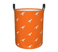 Laundry Basket Orange Dinosaur Laundry Hamper Collapsible Dirty Clothes Baskets Round Laundry Bag With Handles For Bathroom Bedroom College Dorms Home Laundry Room