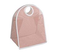 Laundry Basket, PinkCollapsible Nylon Laundry Bag, Dirty Clothes Basket Portable Laundry Hamper, Supermarket Carrier Bag (1PCS)