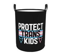 Laundry Basket Protect Trans Kids Clothes Hamper Round Clothes Bin Hamper Toys Laundry Baskets For Bathroom Living Room College Dorm 40X50Cm