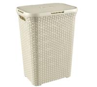 Curver Style 60 Litre Laundry Hamper, Vintage White