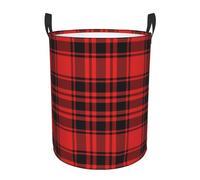 Laundry Basket Red And Black Buffalo Scottish Tartan Plaid Checkered Washing Bin Storage Clothes Bin Hamper Waterproof Laundry Baskets For Laundries Home Living Room 40X50CM