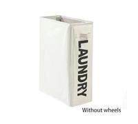 Laundry Basket Rolling Slim Laundry Basket Laundry Hamper with Wheels and Handle Foldable Clothes Storage Tall Laundry Basket for home use(Light Grey)