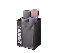 Laundry Basket Rolling Slim Laundry Basket Laundry Hamper with Wheels and Handle Foldable Clothes Storage Tall Laundry Basket for home use(Pink)